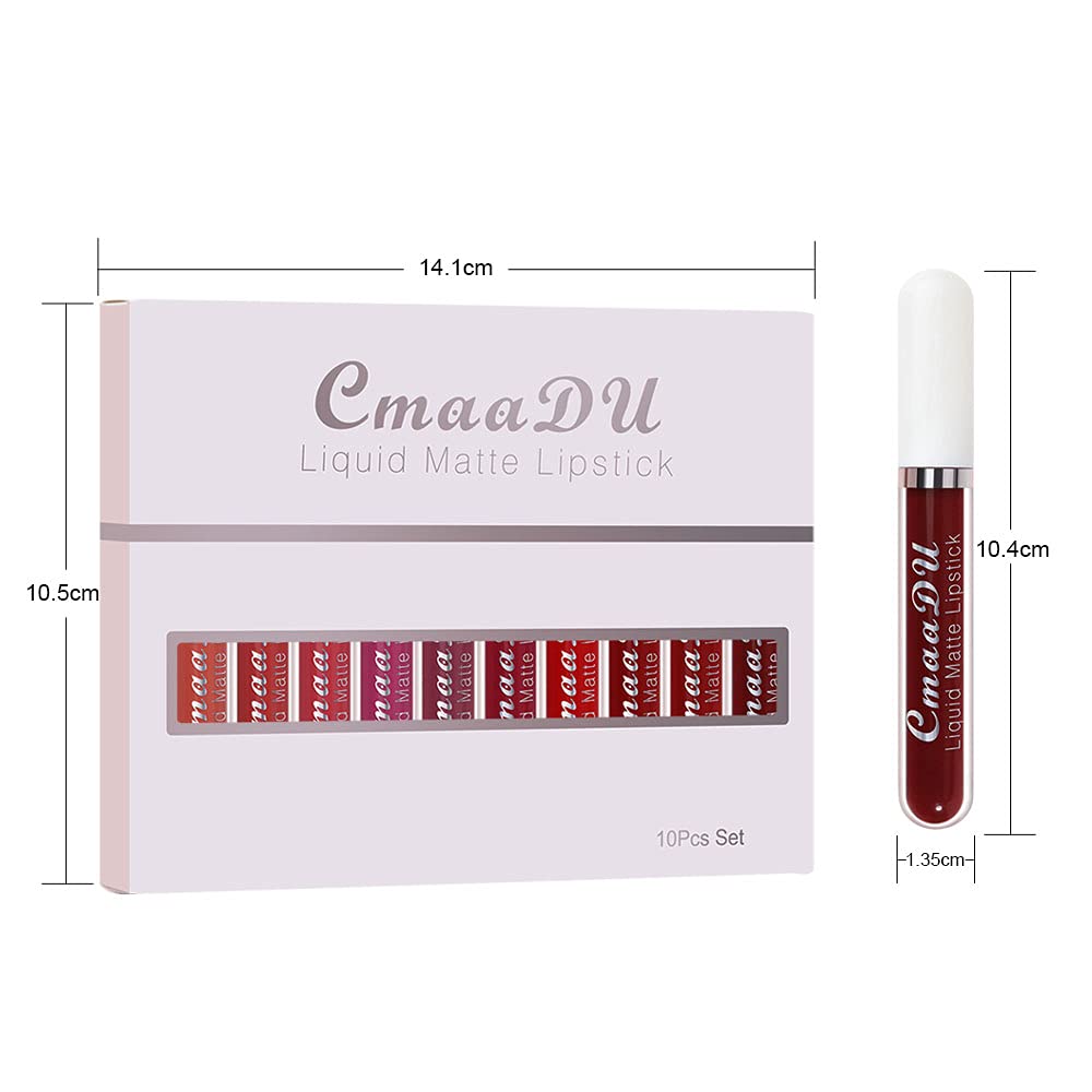 💝10Pcs Matte Waterproof Long Lasting Lip Gloss