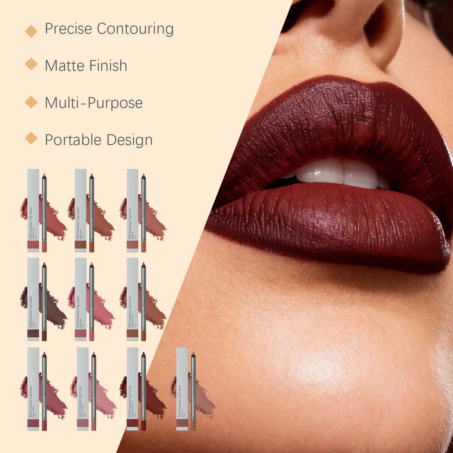 🔥Last Day: Buy 1, Get 1 Free!🔥Smooth Definition Lip Liner