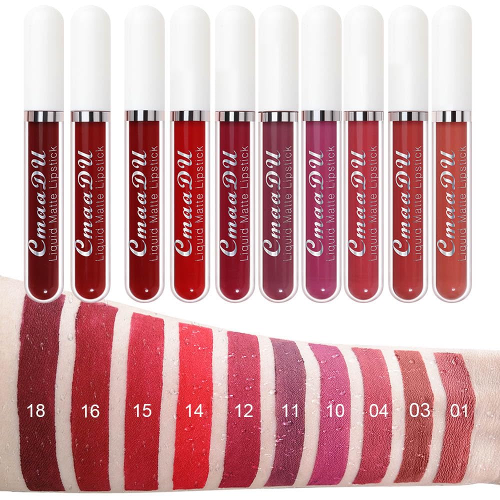 💝10Pcs Matte Waterproof Long Lasting Lip Gloss