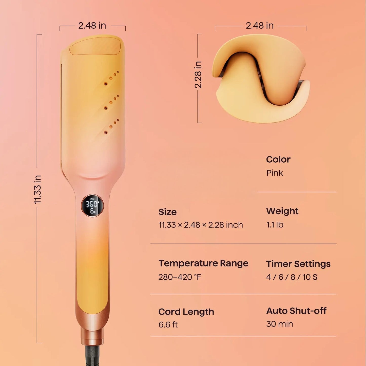 🔥Limited-Time Free Shipping!🔥3-Barrel Hair Waver Bundle – Effortless Beach Waves with Less Frizz & Heat Damage