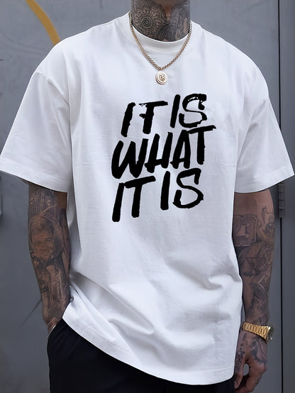 Men's 100% Cotton Casual Graphic T-Shirt - \