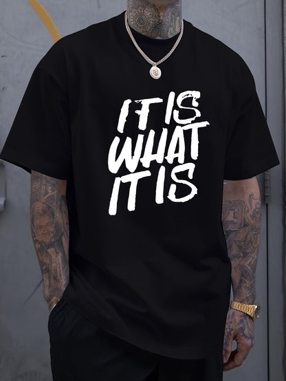 Men's 100% Cotton Casual Graphic T-Shirt - \